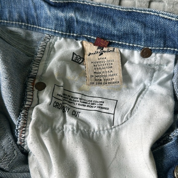 7 For All Mankind Distressed Crop Boy Cut Jeans - Picture 5 of 8